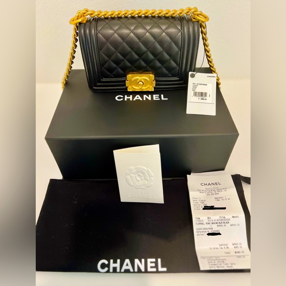 CHANEL Handbags - ❌❌SOLD!!❌❌ Chanel Boy Small in Gold Hardware